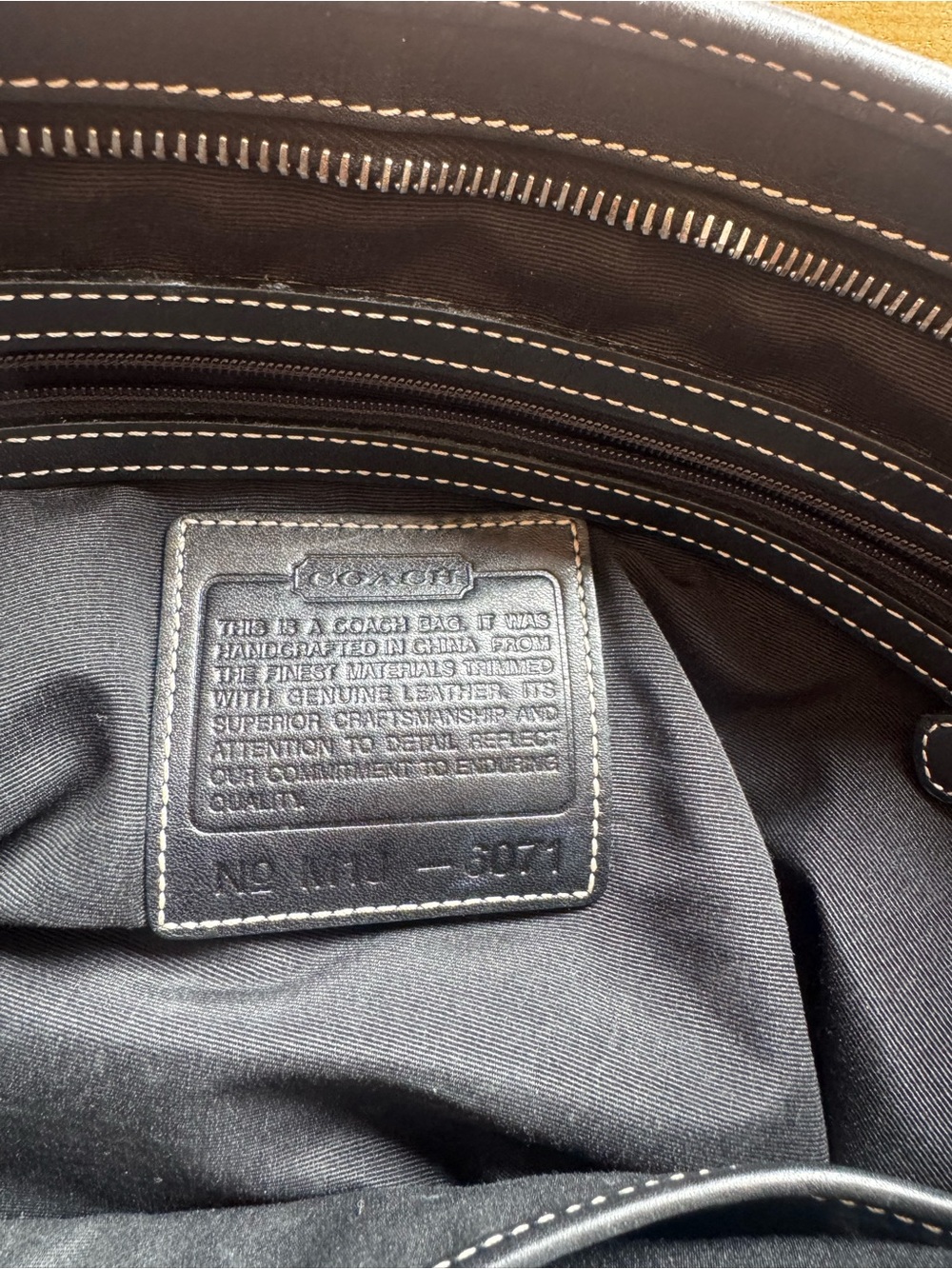 Coach Gray and Black Signature Canvas Tote with Front Zip Pocket - Picture 6 of 6